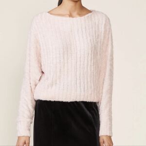 H&M Women's Pale Pink Ribbed Sweater